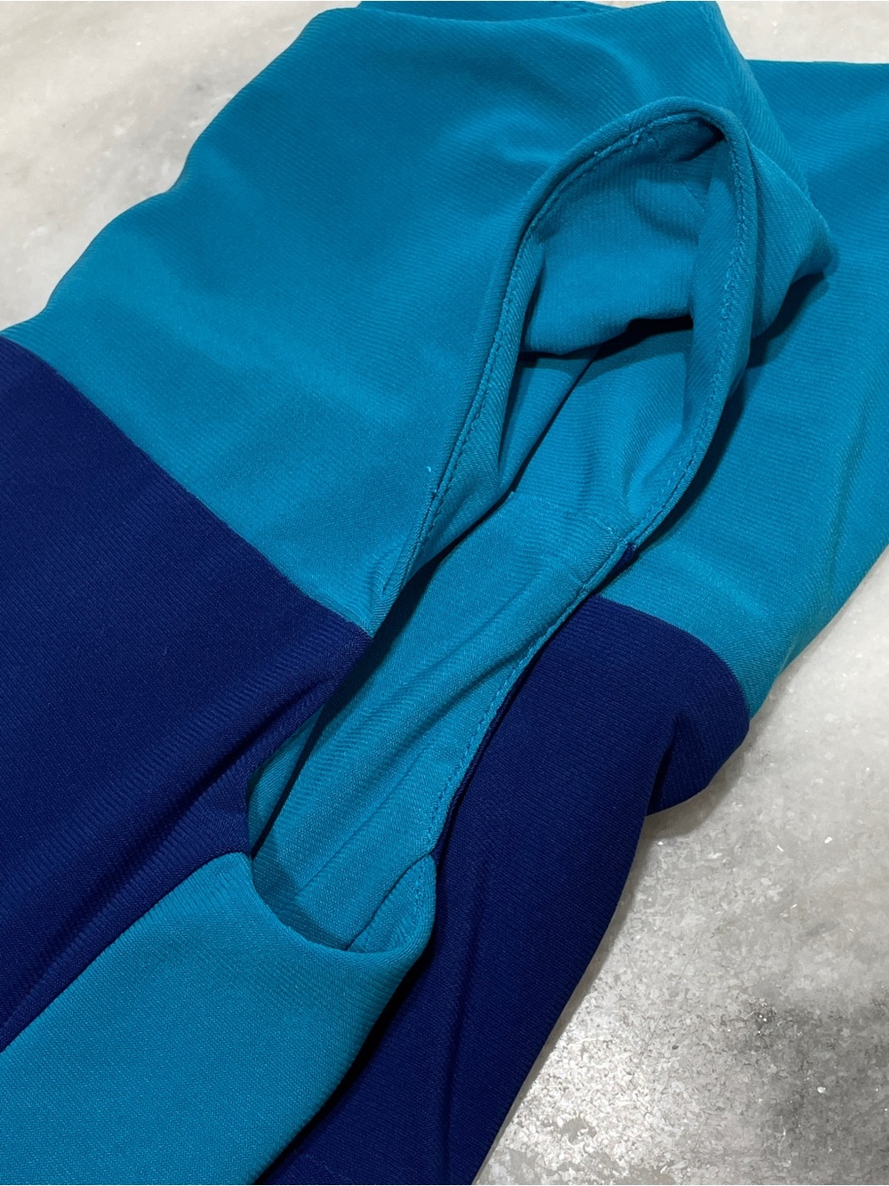 Chaps Blue & Turquoise Color Block Ruched Sheath Dress XS - Picture 14 of 17